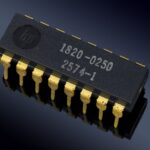 A microchip and circuit board in close view