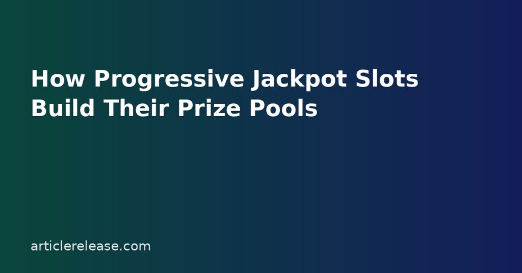 How Progressive Jackpot Slots Build Their Prize Pools