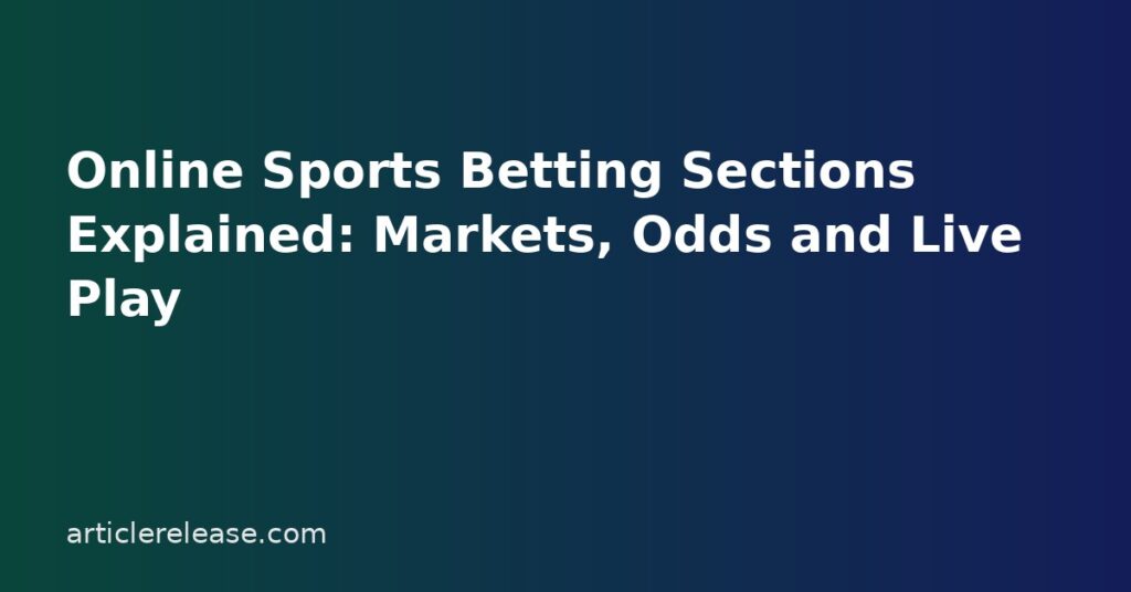 Online Sports Betting Sections Explained: Markets, Odds and Live Play